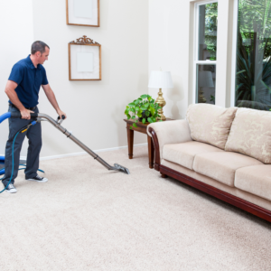 A man doing Rug and Carpet cleaning