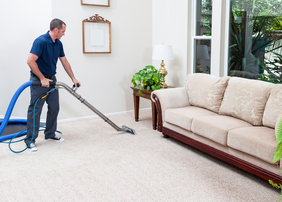 A man doing Rug and Carpet cleaning