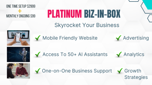 Platinum Package Start and grow your business with AI