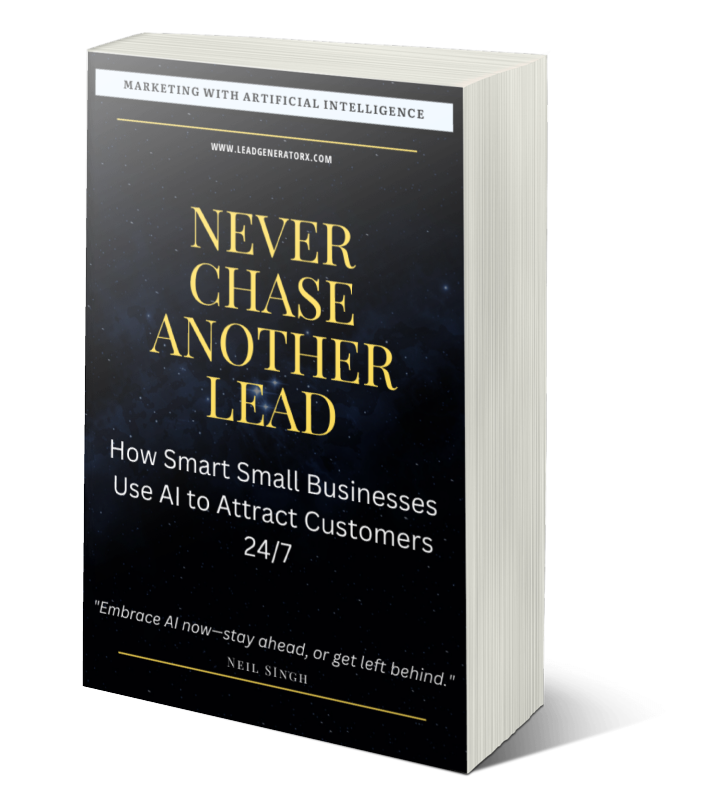 free ebook: Never Chase Another Lead. How Smart Small Businesses Use AI to Attract Customers 24/7